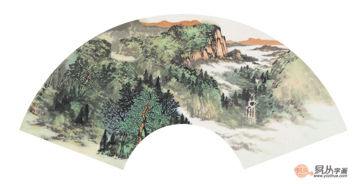 王宁扇面山水画赏析 | 唯美养心，装饰收藏皆宜