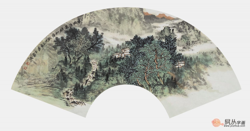 王宁扇面山水画赏析 | 唯美养心，装饰收藏皆宜