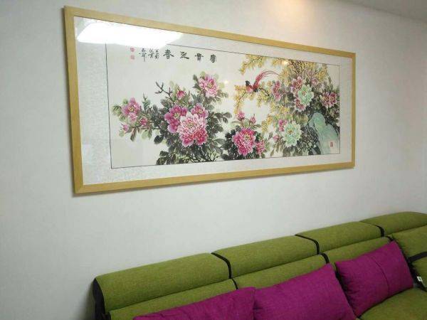 玄关装饰画挂什么好，易从网名家石开竖幅花鸟画精品任君选