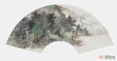 王宁扇面山水画赏析 | 唯美养心，装饰收藏皆宜