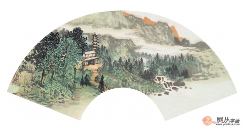 王宁扇面山水画赏析 | 唯美养心，装饰收藏皆宜