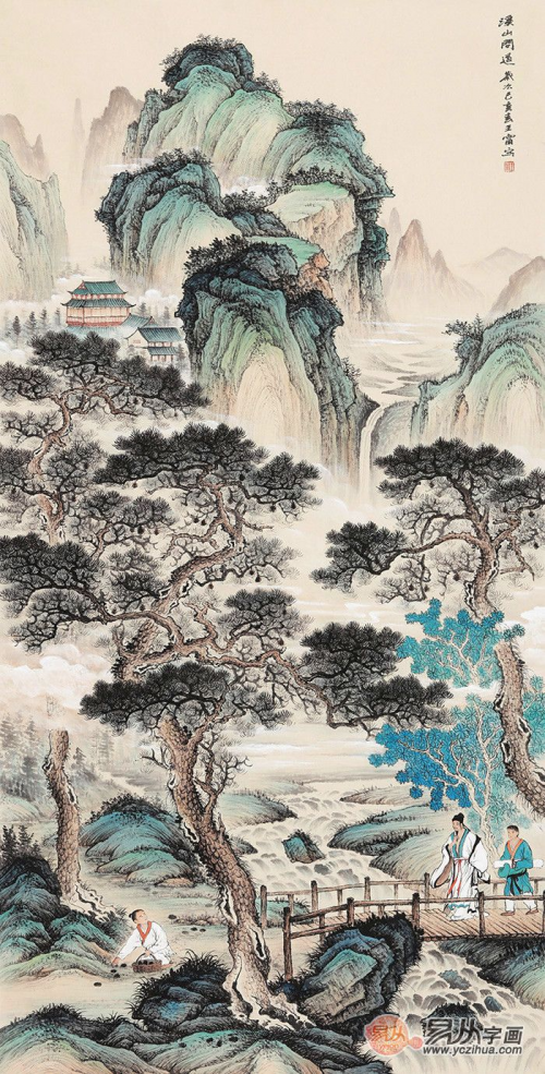 梦绕青绿山水 墨现祥瑞之气|中美协画家王宁青绿山水画欣赏