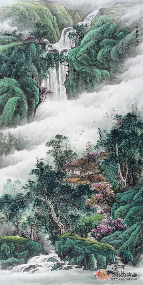 梦绕青绿山水 墨现祥瑞之气|中美协画家王宁青绿山水画欣赏