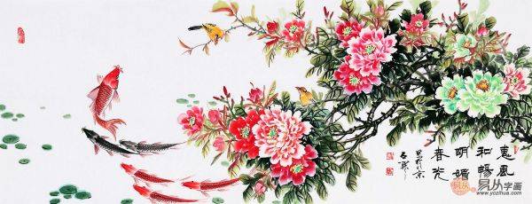 牡丹，花之富贵者也 一幅牡丹画挂家里什么位置好?