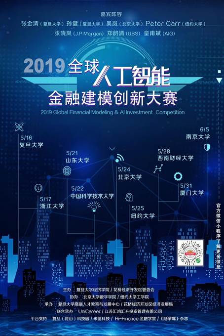 2019全球人工智能金融建模创新大赛完美落幕