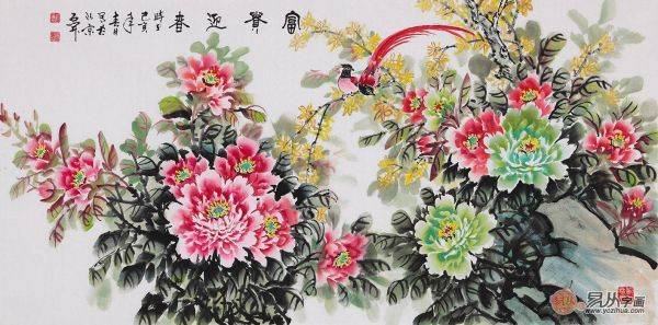 牡丹，花之富贵者也 一幅牡丹画挂家里什么位置好?