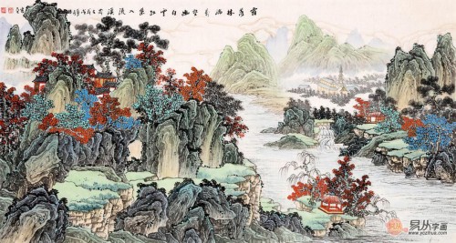 当代名家国画山水画，可赏、可饰、可赠、可藏