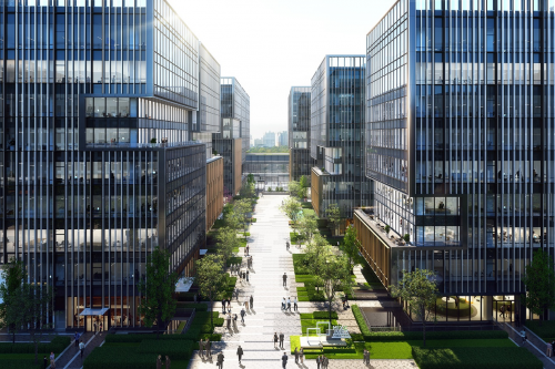 七宝生态商务区核心地块初现雏形 华润置地上海万象企业中心全面封顶