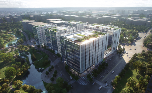 七宝生态商务区核心地块初现雏形 华润置地上海万象企业中心全面封顶