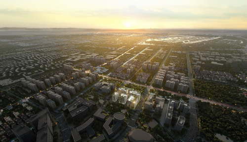 七宝生态商务区核心地块初现雏形 华润置地上海万象企业中心全面封顶