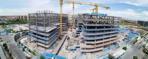 七宝生态商务区核心地块初现雏形 华润置地上海万象企业中心全面封顶