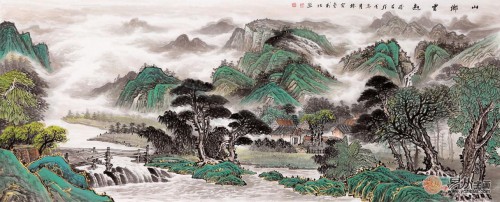 当代名家国画山水画，可赏、可饰、可赠、可藏