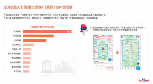 百度地图联合交通运输部科学研究院等发布《2019年国庆节假期出行预测报告》，提供假期出行指南