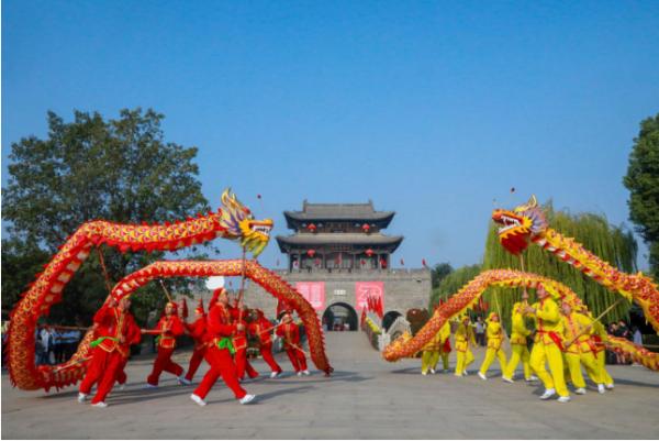 非遗献礼，台儿庄古城欢天喜地庆国庆
