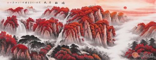 鸿运山水居家大气之选，尽赏李林宏笔下的写意山河