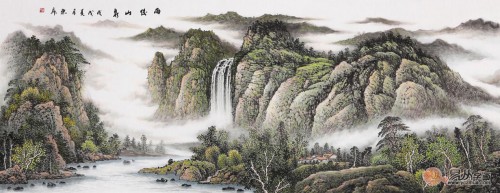 欣赏赵洪霞笔下的写意山水，品味国画之雅韵！