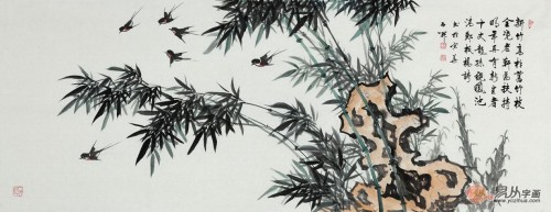 当代哪位画家善于画竹子，品一品石开老师的竹画魅力