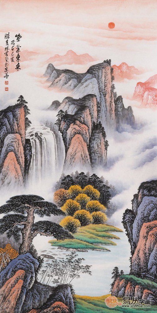 中式走廊挂画如何选？一幅典雅名人国画，尽享典雅家居
