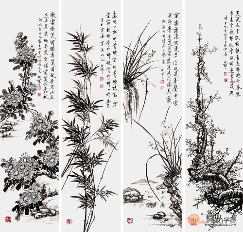 四条屏画挂家里好吗？适合挂家里的花鸟四条屏国画总结