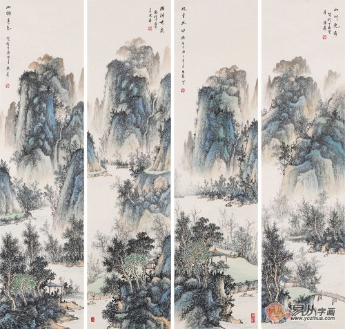 茶室挂画适合选什么？雅韵山水之景，装点精致家居