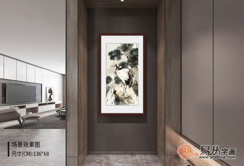 玄关装饰挂这样一幅画，一进门就被吸引了