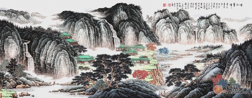 茶室挂画适合选什么？雅韵山水之景，装点精致家居