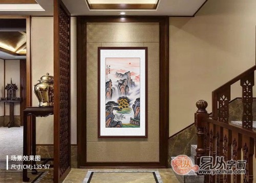 中式走廊挂画如何选？一幅典雅名人国画，尽享典雅家居