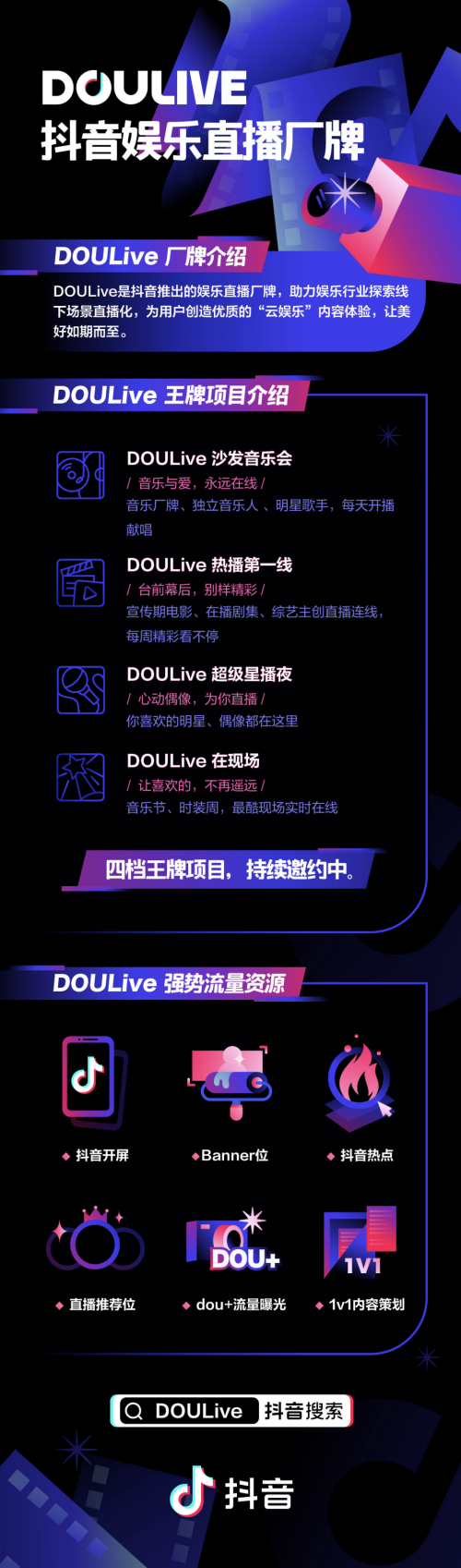 抖音娱乐直播厂牌DOULive正式推出,加速直播内容专业化