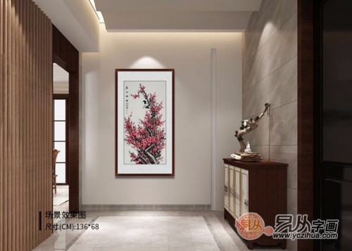 玄关装饰挂这样一幅画，一进门就被吸引了