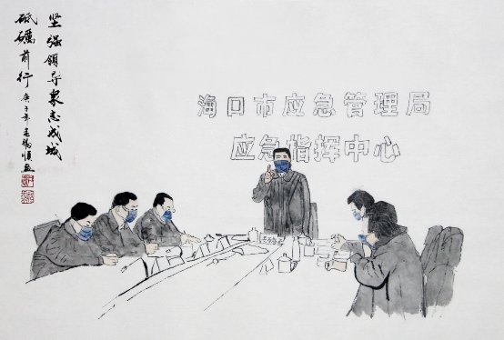 书画家李福顺创作组画《民心向党 抗击疫情》致敬战疫英雄