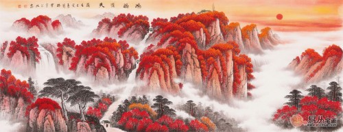 做生意挂画选什么好？好寓意则能少得了这几幅聚宝盆山水画