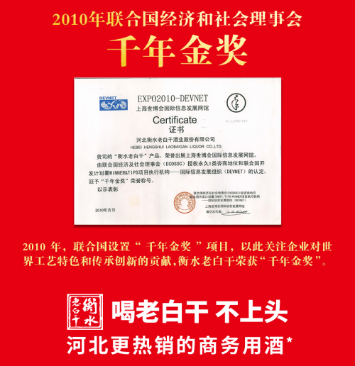 中国骄傲，衡水老白干荣膺食品界“诺贝尔”奖