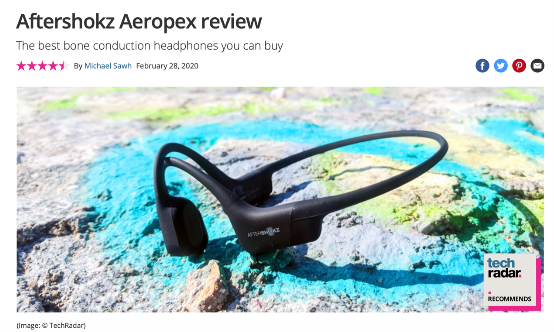 Techradar：Aeropex是你能买到的最佳骨传导耳机