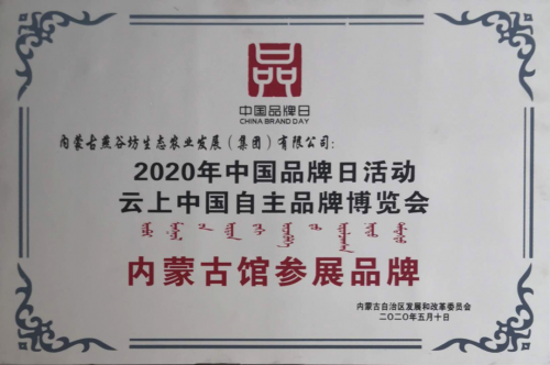 燕谷坊品牌亮相云上2020年中国品牌日活动