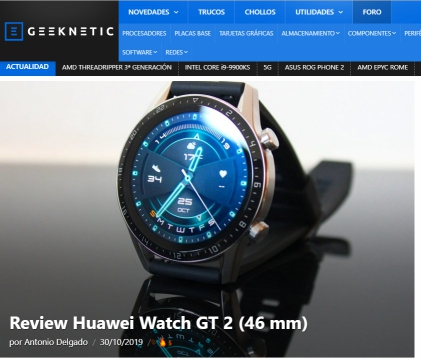 HUAWEI WATCH GT 2欧洲上市 连获两奖被评年度最佳运动健康产品