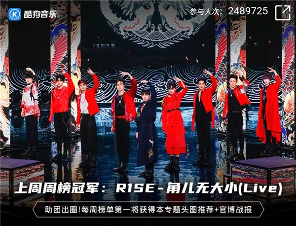 《炙热的我们》总决赛在即 R1SE斩获酷狗“七连冠”