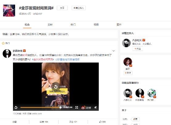 金莎出道颜值大赏 网友称翻红靠颜值没错了
