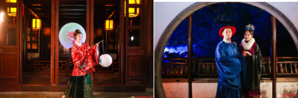 苏州园林拙政园夜游项目拙政问雅内测迎来汉服同袍会