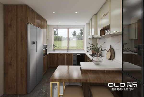 我乐整体橱柜这些暖色调厨房设计，爱了！爱了！
