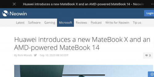 外媒评华为MateBook 14锐龙版：“智慧办公全能选手”