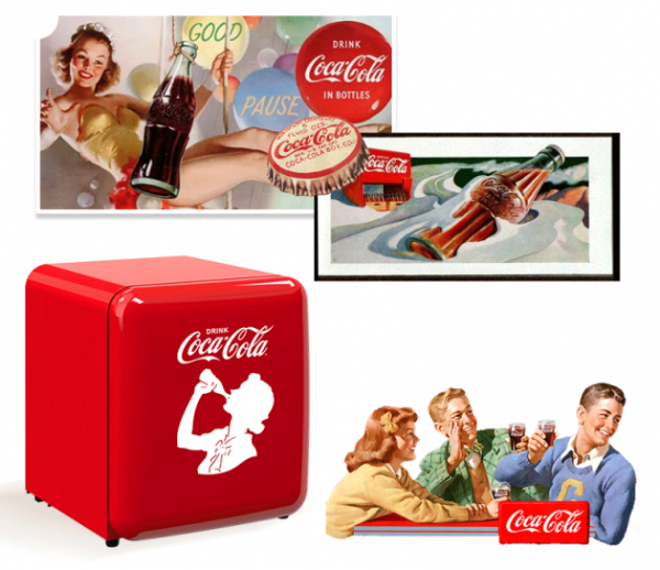 HCK哈士奇x可口可乐联名款复古冰箱，感受后现代生活主义