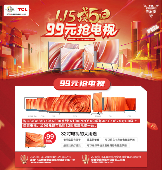  TCL“威5日”钜惠来袭，备年货的最佳时机！