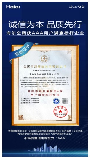 海尔空调为何频频登上空调排名榜？高光殊荣给出答案