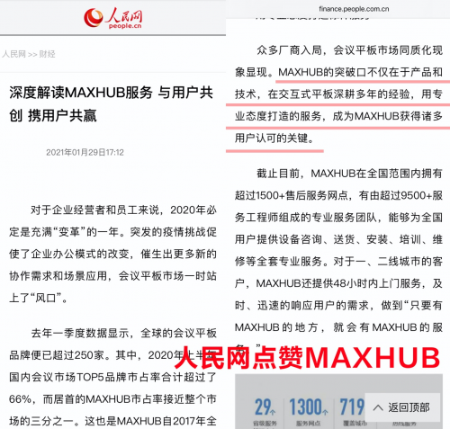  2个月服务近200家企业，MAXHUB这个举动获人民网点赞