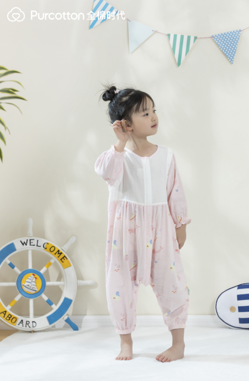 全棉时代21夏季新品婴童纱布睡袋 承包宝宝一整夏好眠