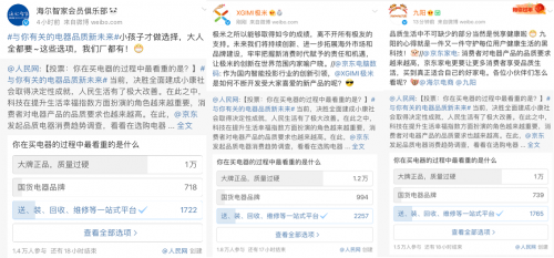 电器消费投票现场亲密互动 京东与海尔等大牌在线安利高品质电器