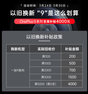 一加9苏宁首发，次年换一加10旧机可抵90%购机款