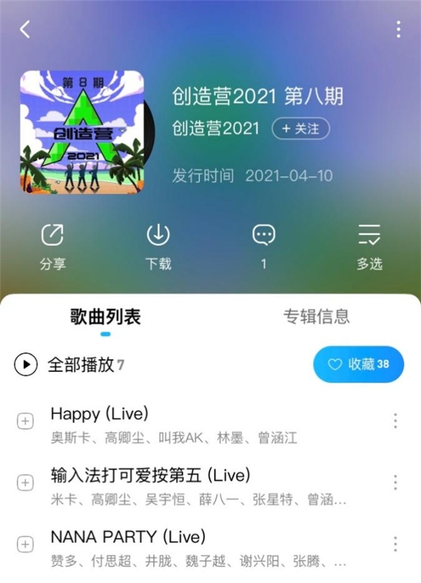 《创造营2021》米卡壁咚鞠婧祎 斩获酷狗专区TOP1