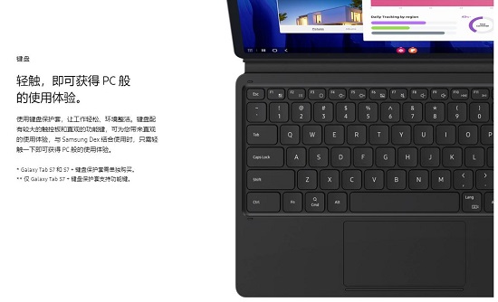三星Galaxy Tab S7|S7+键盘保护套装 无拘束办公体验