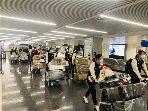东航助力中国女排出征意大利 全流程精细服务为女排加油